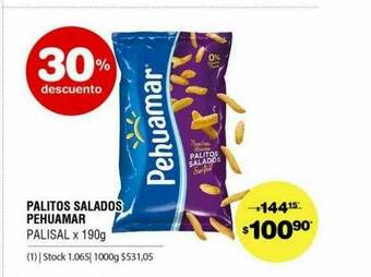Atomo Conviene Palitos Salados Pehuamar 30% Descuento oferta