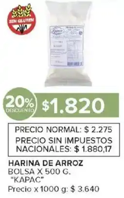 Carrefour Kapac harina de arroz bolsa oferta