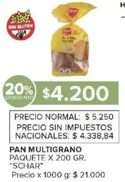 Carrefour Schar pan multigrano paquete oferta