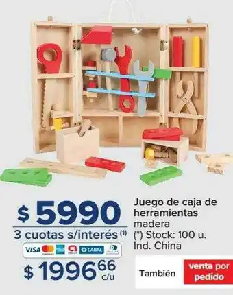Carrefour Juego De Caja De Herramientas oferta