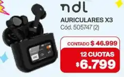 Naldo Lombardi Ndl auriculares x3 oferta