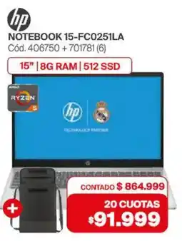 Naldo Lombardi HP Notebook 15-FC0251LA oferta