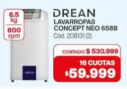 Naldo Lombardi Drean lavarropas concept neo 658B oferta