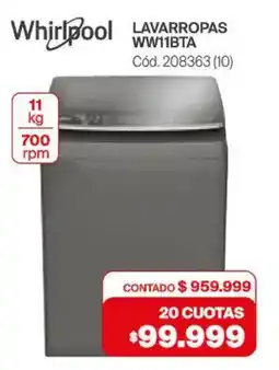 Naldo Lombardi Whirlpool lavarropas oferta