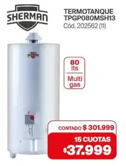 Naldo Lombardi SHERMAN termotanque oferta