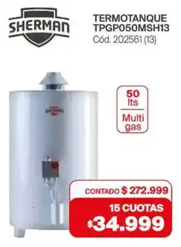 Naldo Lombardi SHERMAN termotanque oferta