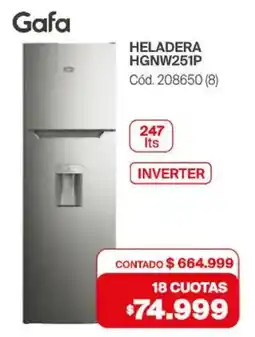 Naldo Lombardi Gafa heladera inverter oferta