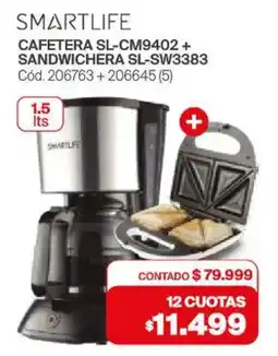 Naldo Lombardi SMARTLIFE cafetera + sandwichera oferta