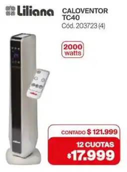 Naldo Lombardi Liliana caloventor oferta