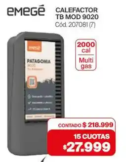 Naldo Lombardi Emegé calefactor oferta