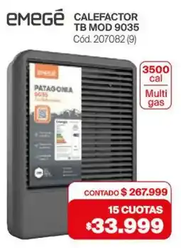 Naldo Lombardi Emegé calefactor oferta