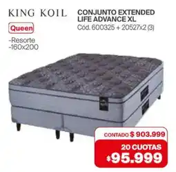 Naldo Lombardi KING KOIL conjunto extended life advance XL oferta