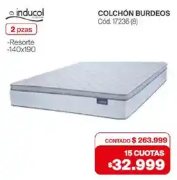Naldo Lombardi Inducol colchon burdeos oferta