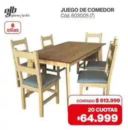 Naldo Lombardi GJB juego de comedor oferta