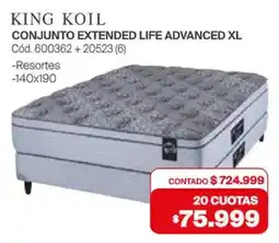 Naldo Lombardi KING KOIL conjunto extended life advanced XL oferta