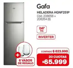 Naldo Lombardi Gafa heladera + 6 vasos oferta