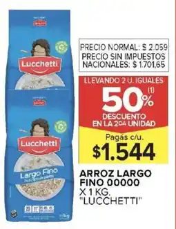Carrefour Lucchetti arroz largo fino 00000 oferta