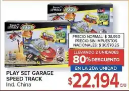 Carrefour Play set garage speed track oferta
