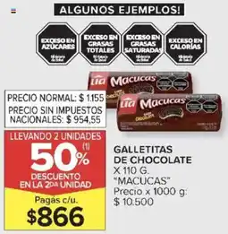 Carrefour Macucas galletitas de chocolate oferta