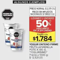 Carrefour Yogurísimo yogur entero firme frutilla/vainilla pote oferta