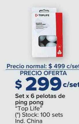 Carrefour Set X 6 Pelotas De Ping Pong oferta