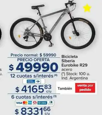 Carrefour Bicicleta Siberia Eurobike R29 oferta