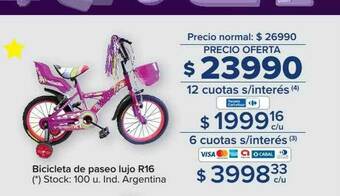 Carrefour Bicicleta De Paseo Lujo R16 oferta