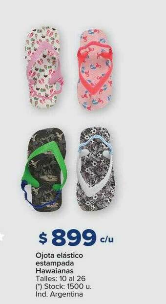 Carrefour Ojota Elástico Estampada Hawaianas oferta