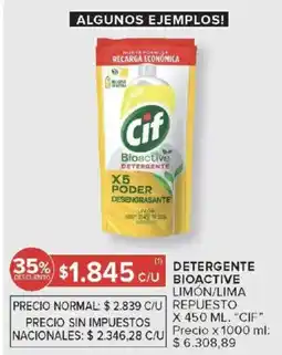 Carrefour Cif detergente limón/lima repuesto oferta