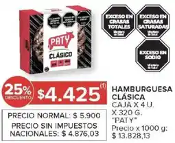 Carrefour Paty hamburguesa clásica oferta