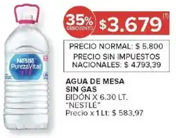 Carrefour Nestlé agua de mesa sin gas bidón oferta