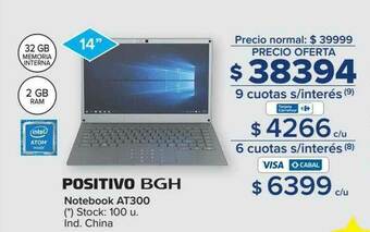 Carrefour Positivo Bgh Notebook At300 oferta