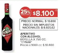 Carrefour Cynar con alcohol botella oferta