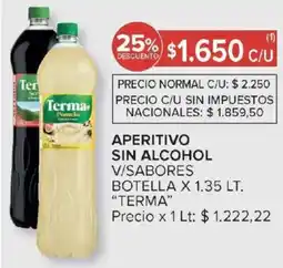 Carrefour Terma aperitivo sin alcohol v/sabores botella oferta