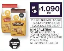 Carrefour Carrefour classic mini galletitas visabores oferta
