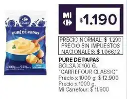 Carrefour Carrefour classic pure de papas bolsa oferta
