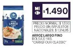 Carrefour Carrefour classic arroz largo fino bolsa oferta