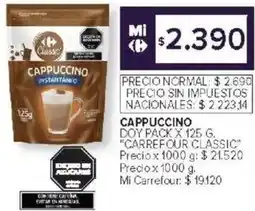 Carrefour Carrefour classic cappuccino doy pack oferta