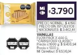 Carrefour Carrefour classic vainillas flow pack oferta