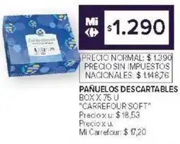 Carrefour Carrefour soft pañuelos descartables box oferta