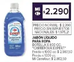 Carrefour Carrefour expert jabón líquido para ropa botella oferta