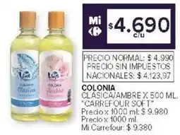 Carrefour Carrefour soft colonia clasica ambre oferta