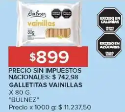 Carrefour Bulnez galletitas vainillas oferta