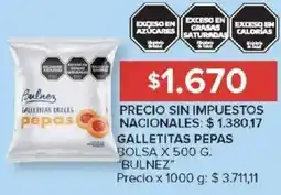 Carrefour Bulnez galletitas pepas bolsa oferta
