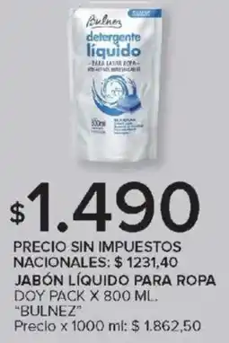 Carrefour Bulnez jabón líquido para ropa doy pack oferta
