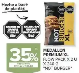 Carrefour Not burger medallon premium xl flow pack oferta