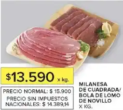 Carrefour Milanesa de cuadrada/ bola de lomo de novillo oferta