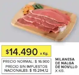 Carrefour Milanesa de nalga de novillo oferta