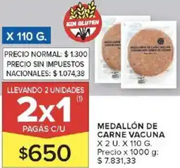 Carrefour Medallón de carne vacuna oferta