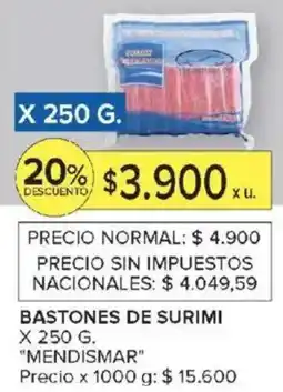 Carrefour Mendismar bastones de surimi oferta